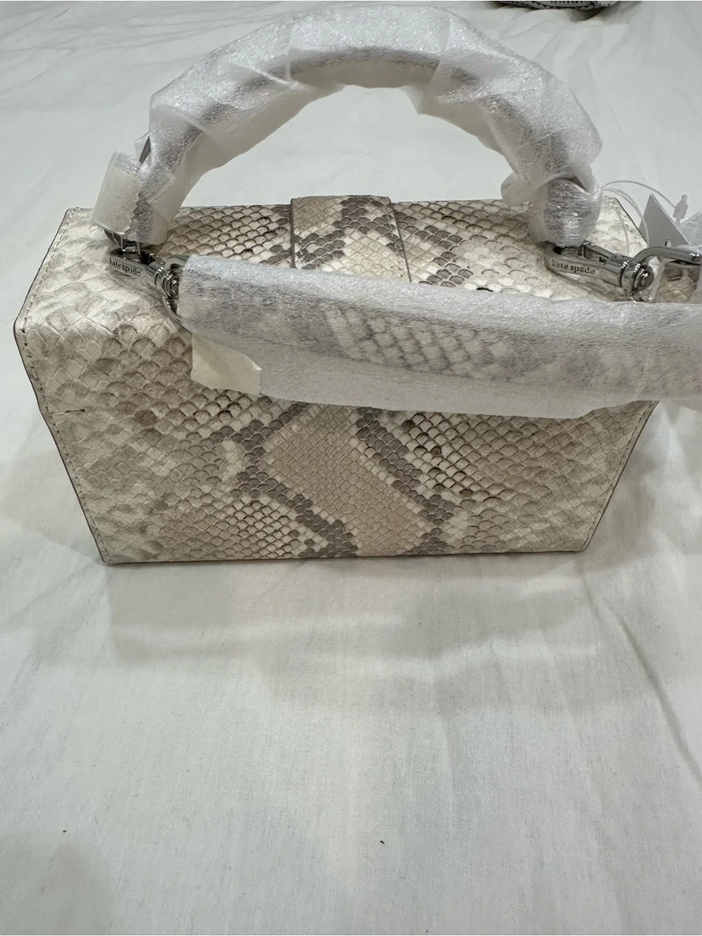 Kate Spade Heirloom Snake-Embossed Vanity Mini Top-Handle Bag